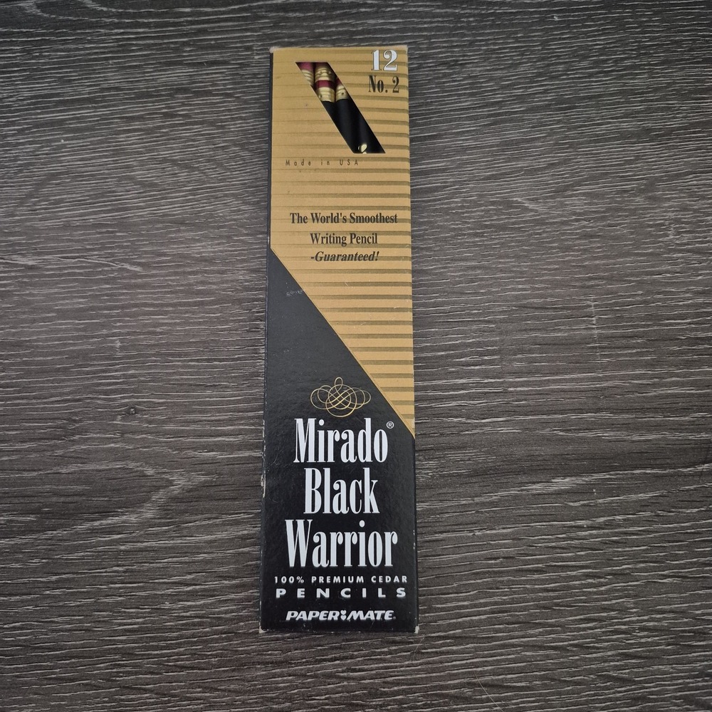 Vtg Sanford Mirado Black Warrior Cedar Pencils No. 2 Pack of 12